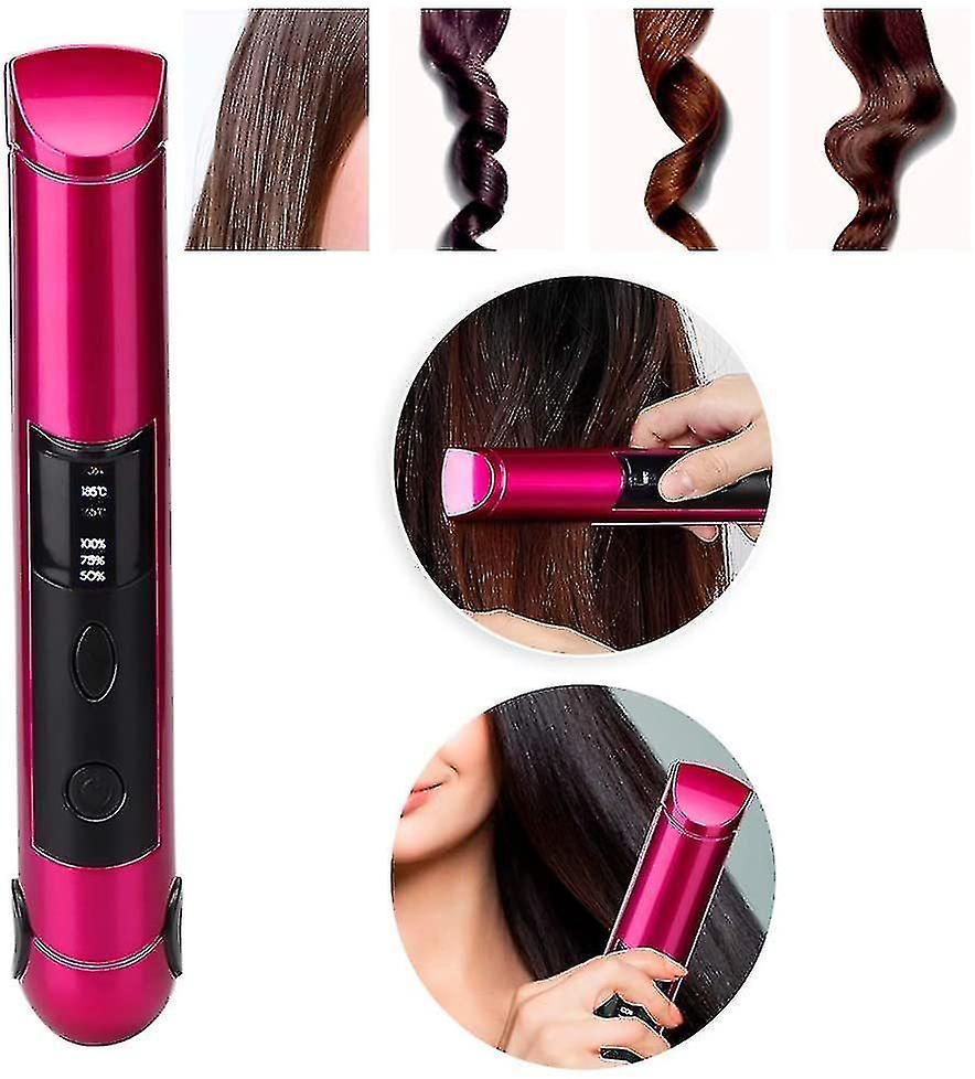 Foto 3 pulgar | Plancha De Pelo Recargable Inalámbrica Huoguo 2 En 1 - Venta Internacional.