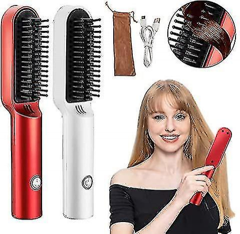 Foto 5 pulgar | Planchas Alisadoras De Pelo 2 En 1  Rizador De Cerámica Inalámbrico  Color Blanco - Venta Internacional.