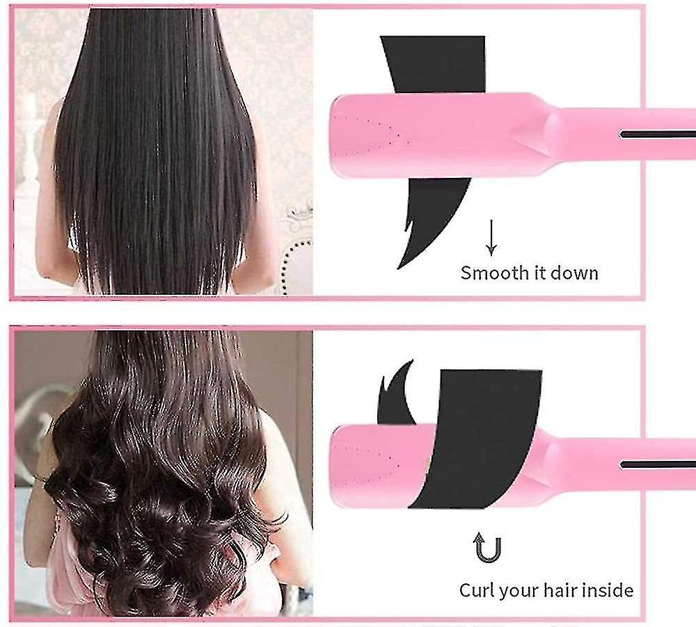 Foto 3 pulgar | Plancha Alisadora De Pelo  Rizador  De Doble Uso  No Daña El Cabello  Color Rosa - Venta Internacional.