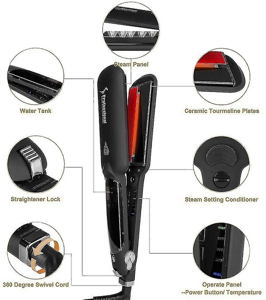 Foto 6 pulgar | Planchas Alisadoras Y Rizador Huoguo 300-450 °c Con Vapor - Venta Internacional.