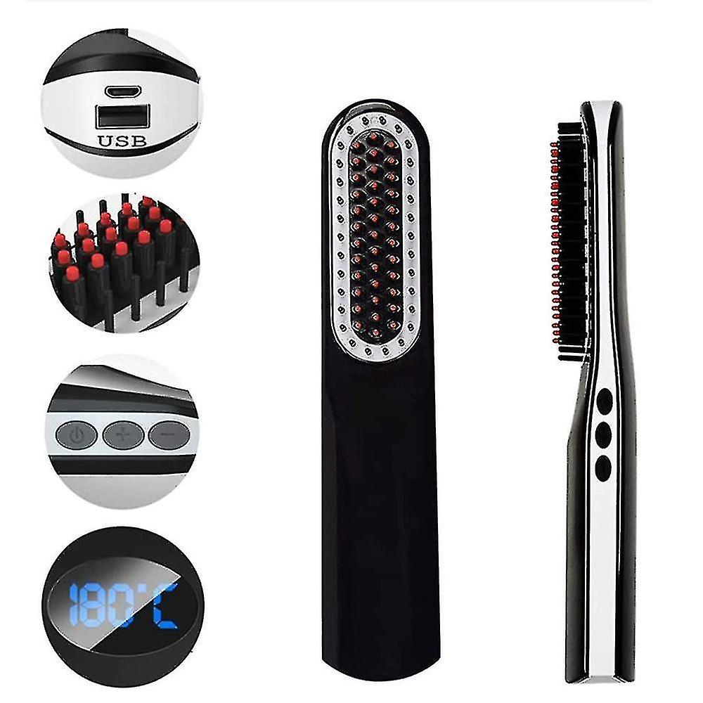 Foto 5 pulgar | Plancha De Pelo Huoguo Usb Ceramic Negative Ion Black - Venta Internacional.