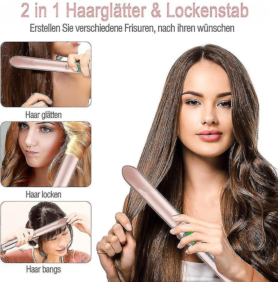 Foto 3 pulgar | Planchas De Pelo Huoguo 2 En 1 Para Alisar Y Rizar Lcd - Venta Internacional.