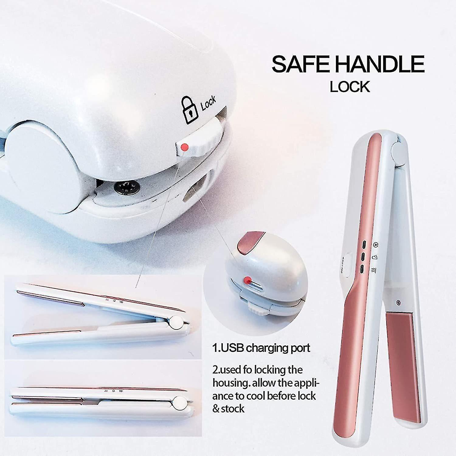 Foto 4 pulgar | Plancha De Pelo Huoguo Recargable Inalámbrica Mini Cerámica - Venta Internacional.