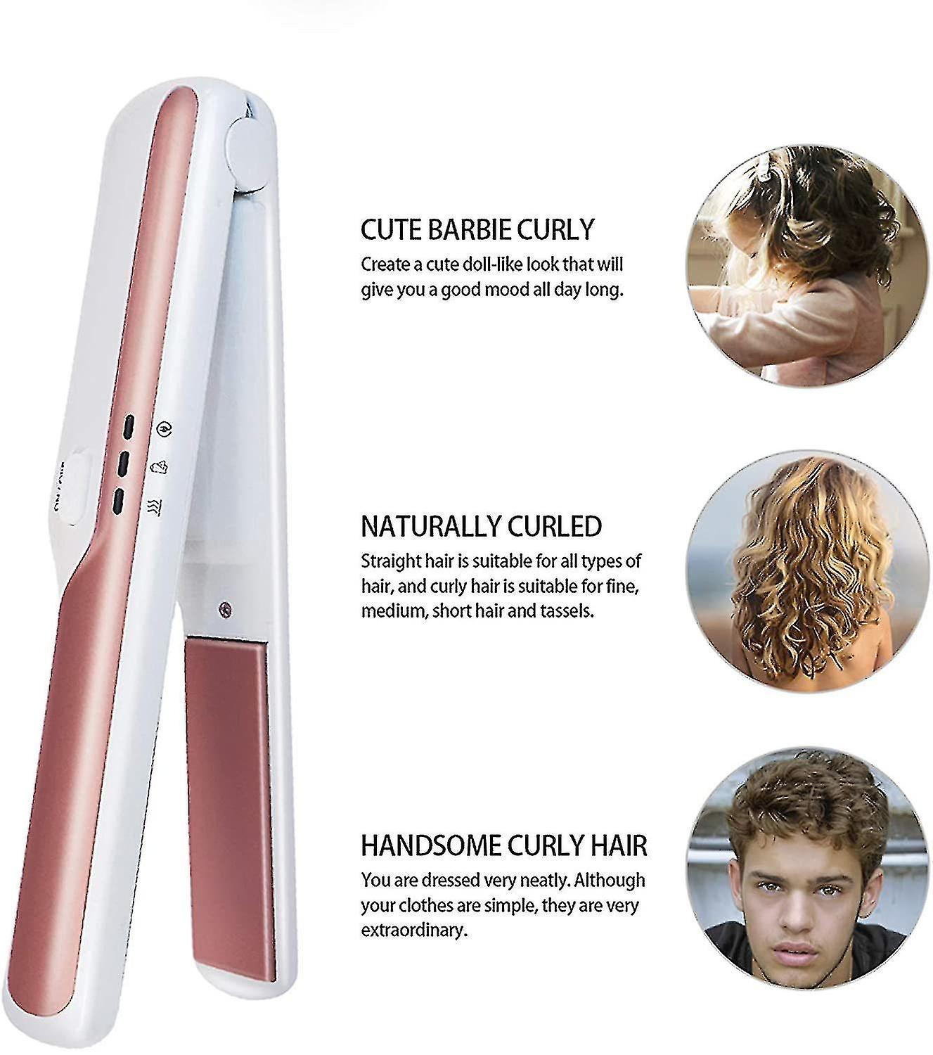 Foto 5 pulgar | Plancha De Pelo Huoguo Recargable Inalámbrica Mini Cerámica - Venta Internacional.