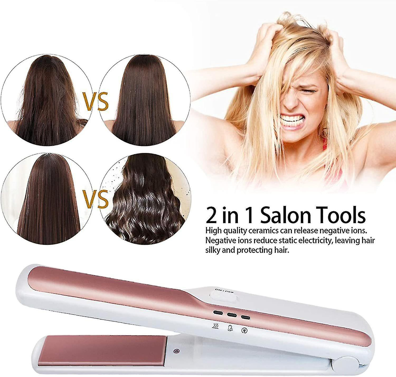Foto 6 pulgar | Plancha De Pelo Huoguo Recargable Inalámbrica Mini Cerámica - Venta Internacional.