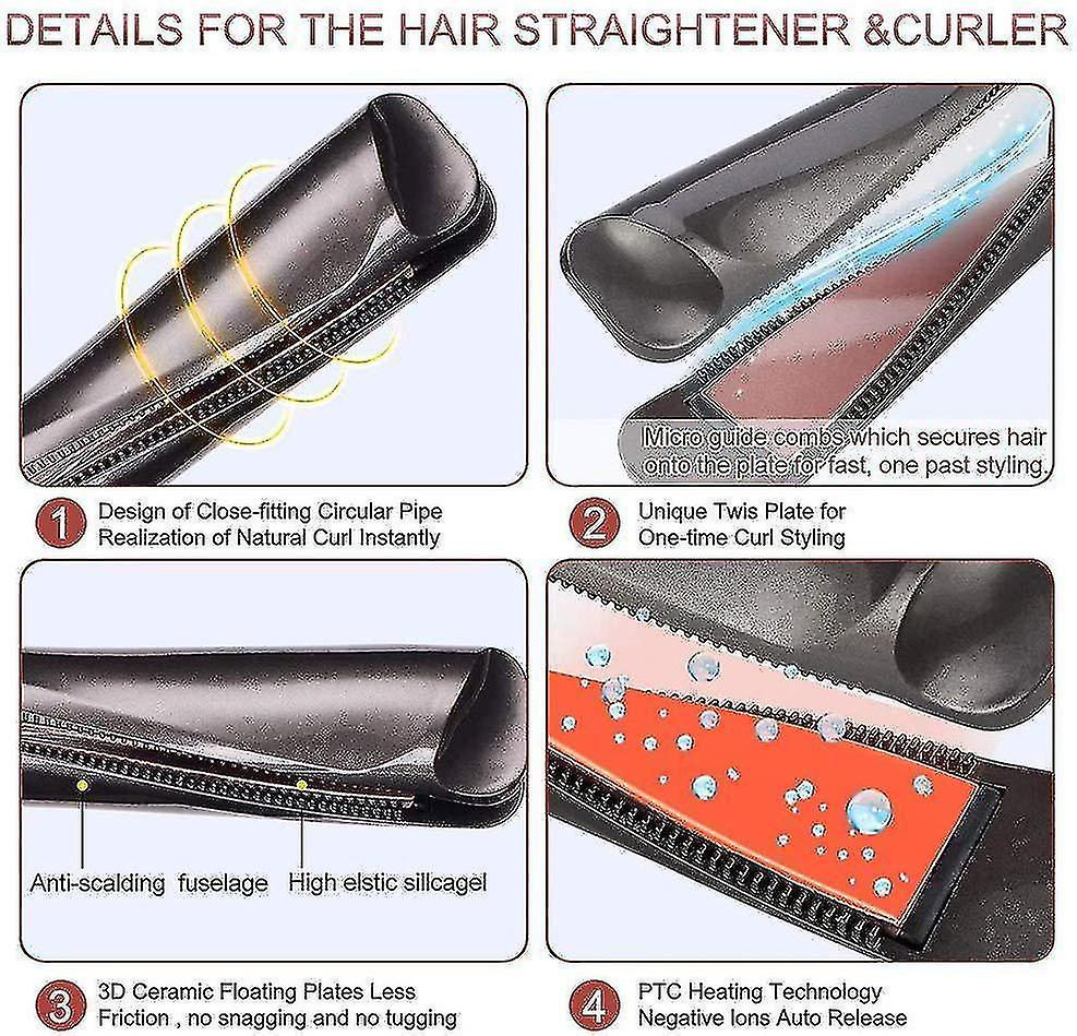 Foto 6 pulgar | Planchas De Pelo Huoguo Explosive Spiral Multi-temp Grey - Venta Internacional.