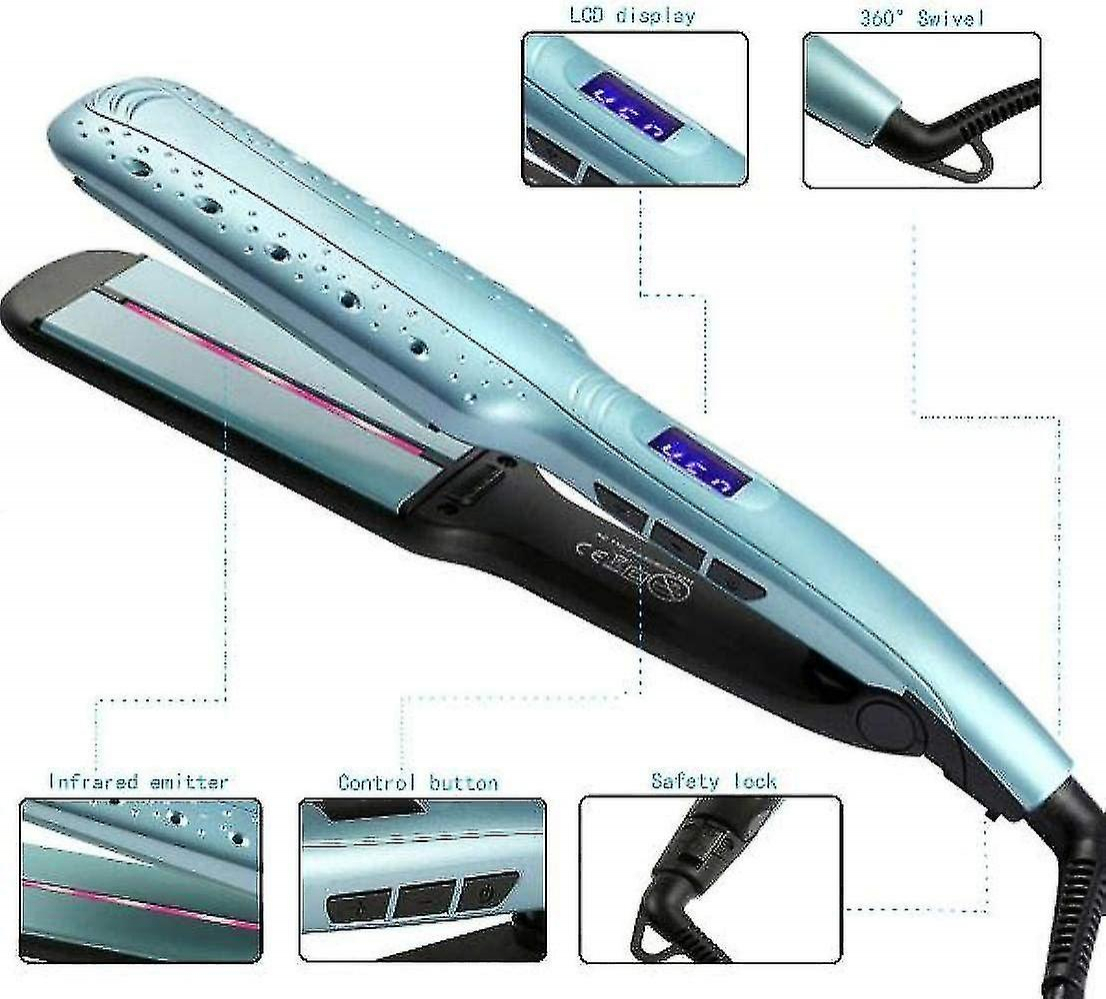 Foto 3 pulgar | Planchas De Pelo Huoguo  Alisador De Vapor 2 En 1  6 Temperaturas - Venta Internacional.