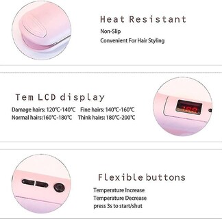 Foto 4 | Planchas De Pelo Huoguo Dual Purpose Con Peine 2 En 1 Color Rosa - Venta Internacional.