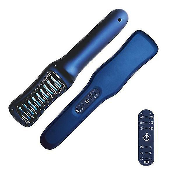 Foto 2 pulgar | Plancha De Pelo Huoguo Mini Inalámbrica De Cerámica Azul Eléctrico - Venta Internacional.
