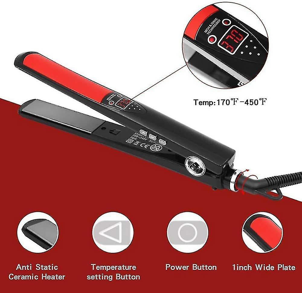 Foto 2 | Planchas De Pelo Huoguo 2 En 1 De Iones Negativos Con Pantalla Led - Venta Internacional.