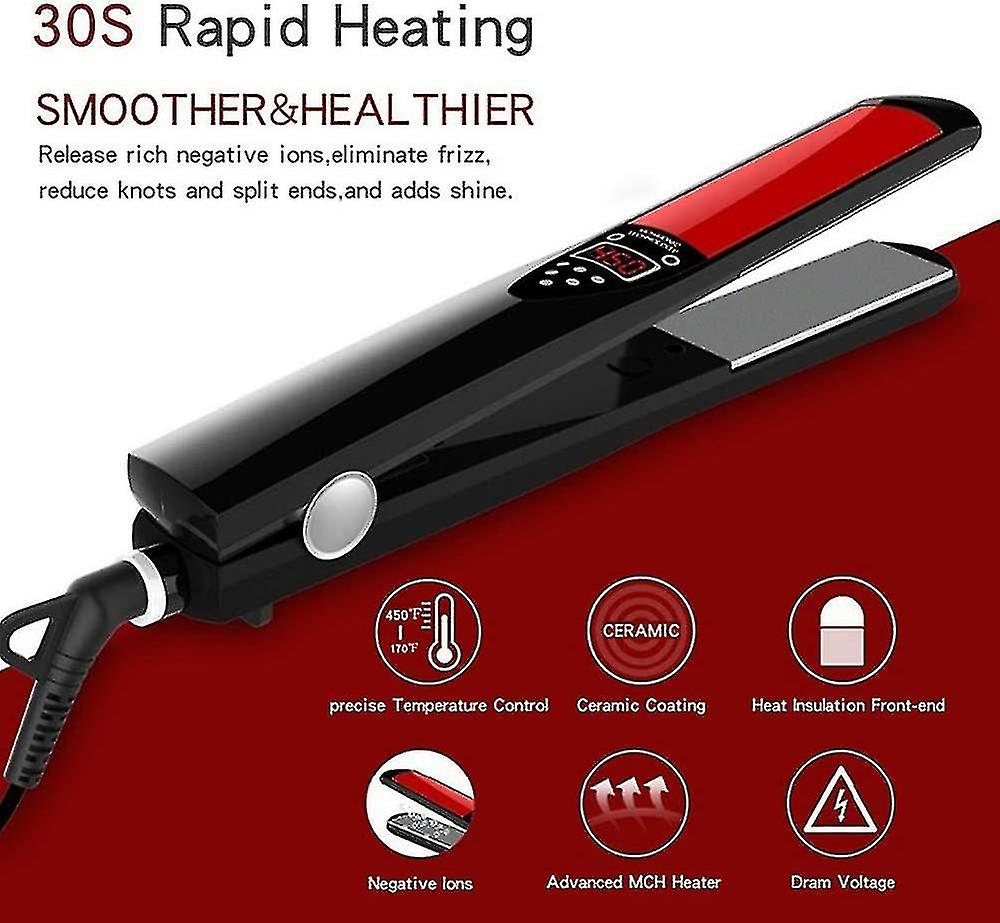 Foto 4 pulgar | Planchas De Pelo Huoguo 2 En 1 De Iones Negativos Con Pantalla Led - Venta Internacional.