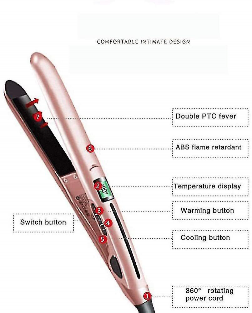 Foto 3 pulgar | Plancha De Pelo Huoguo Mini Para Cabello Húmedo Y Seco Con Pantalla Lcd - Venta Internacional.