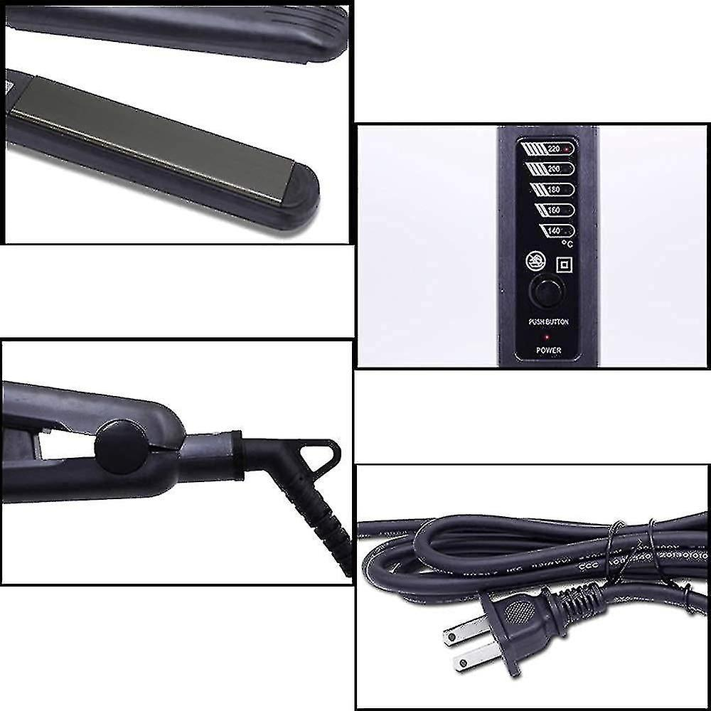 Foto 3 pulgar | Planchas Alisadoras De Pelo  Rizador De Pelo  Cerámica  140-220 °c  Color Negro - Venta Internacional.