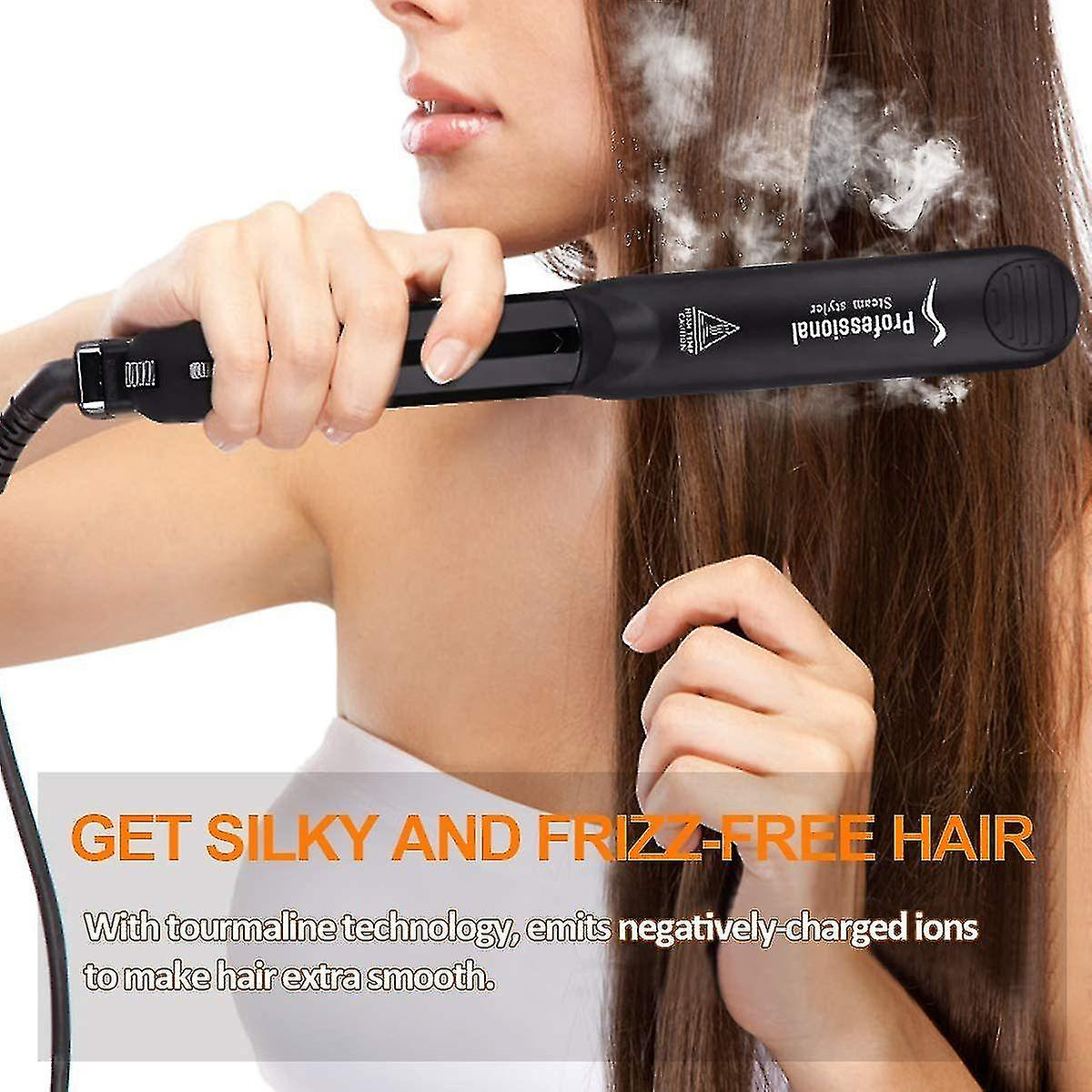 Foto 2 | Plancha De Cerámica Para Cabello Con Plancha De Vapor Huoguo 235°c - Venta Internacional.