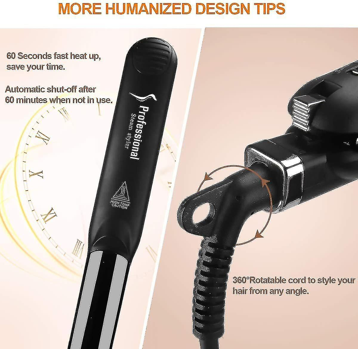 Foto 4 | Plancha De Cerámica Para Cabello Con Plancha De Vapor Huoguo 235°c - Venta Internacional.