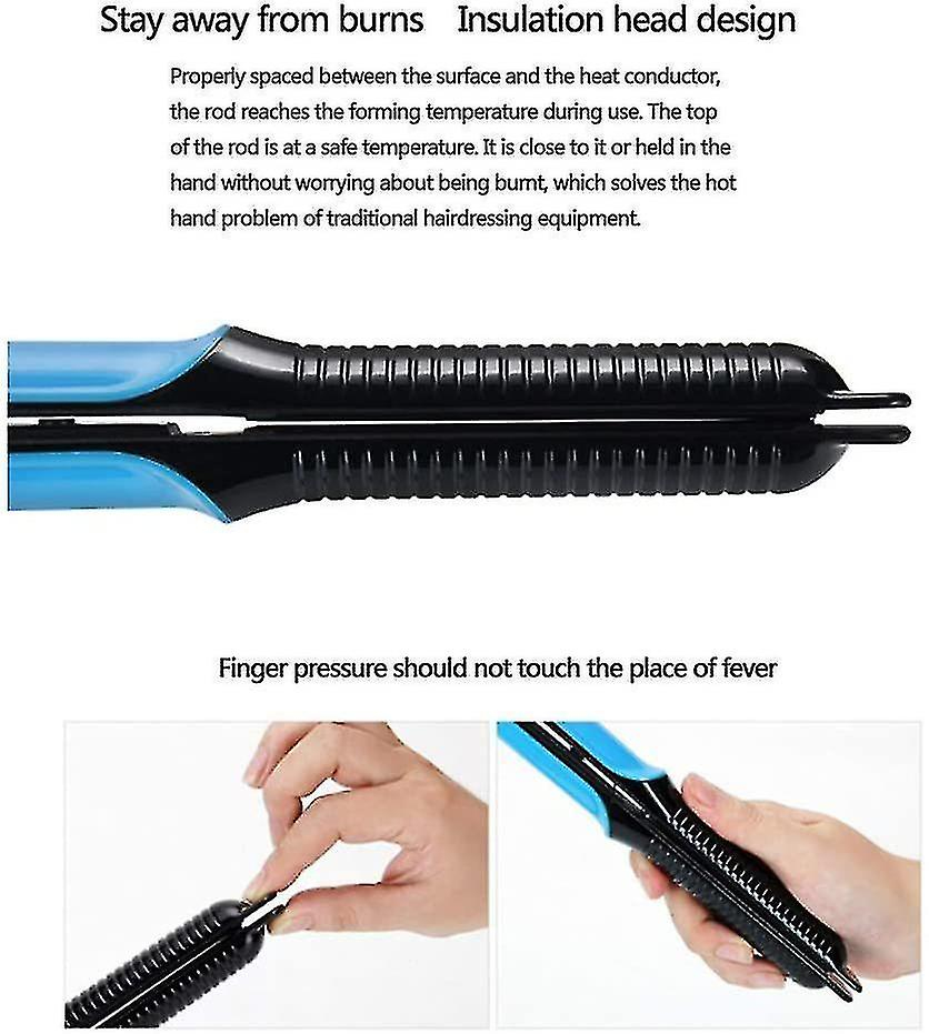 Foto 5 | Planchas Alisadoras De Pelo Huoguo  Con Revestimiento Cerámico  Color Azul - Venta Internacional.