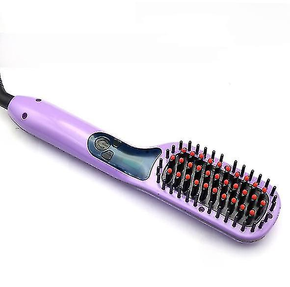 Foto 2 pulgar | Cepillo De Cerámica Con Pantalla Lcd Huoguo Para Alisar El Cabello  Color Morado - Venta Internacional.