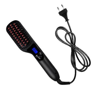 Foto 5 | Cepillo De Cerámica Con Pantalla Lcd Huoguo Para Alisar El Cabello Color Morado - Venta Internacional.