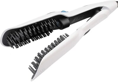 Foto 3 | Cepillo Alisador De Pelo Eléctrico De Cerámica Con Vaporizador Lcd Color Blanco - Venta Internacional.