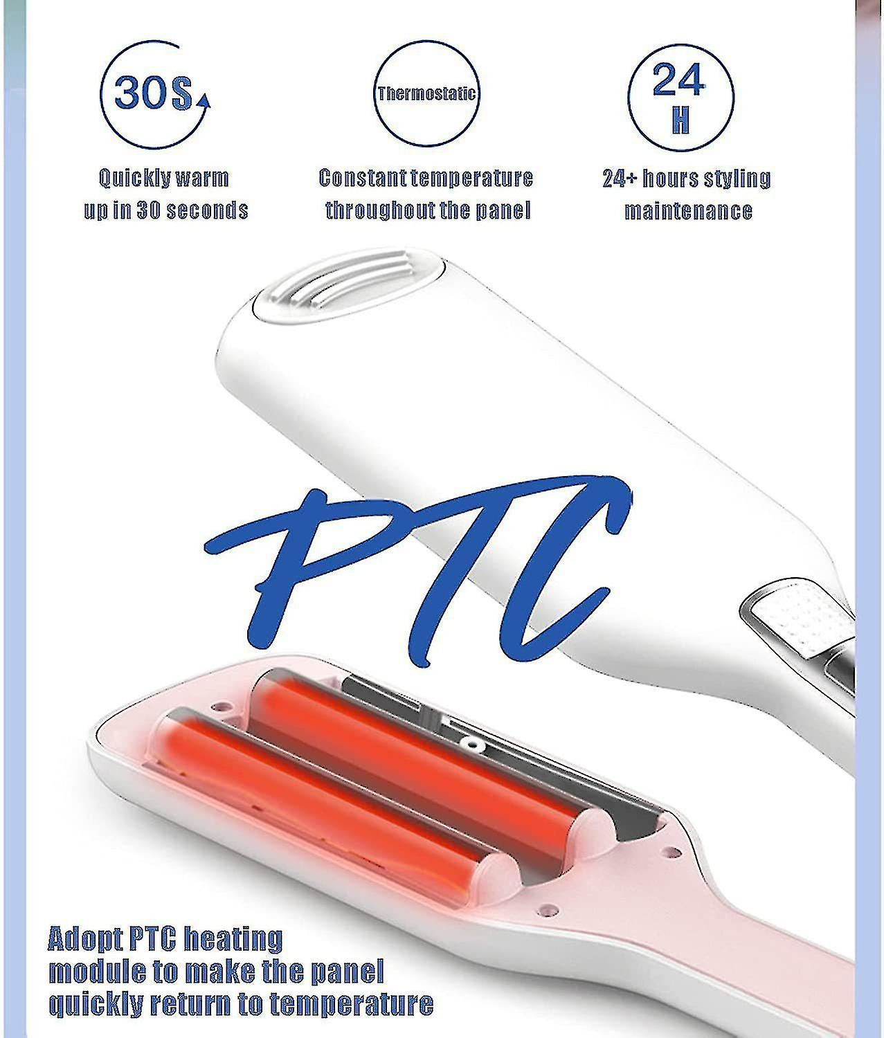 Foto 4 pulgar | Planchas Alisadoras De Pelo Huoguo  Rizador Perezoso Para Cabello Esponjoso De 13 Mm - Venta Internacional.