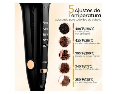 Foto 2 | Plancha Alaciadora Esyest Pro Cerámica – Temperatura Ajustable