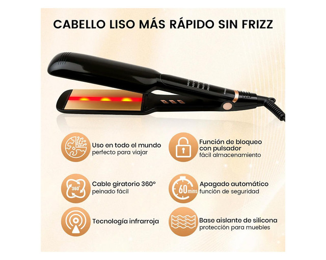 Foto 3 | Plancha Alaciadora Esyest Pro Cerámica – Temperatura Ajustable