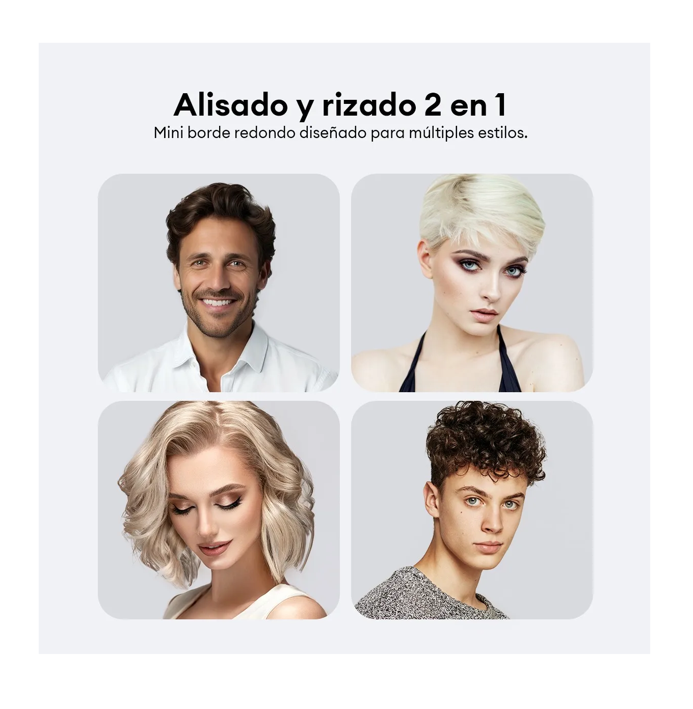 Foto 2 | Mini Plancha De Pelo De Portátil Con Rizos Profesional 2en 1 Negro Amarillo