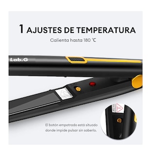 Foto 3 | Mini Plancha De Pelo De Portátil Con Rizos Profesional 2en 1 Negro Amarillo