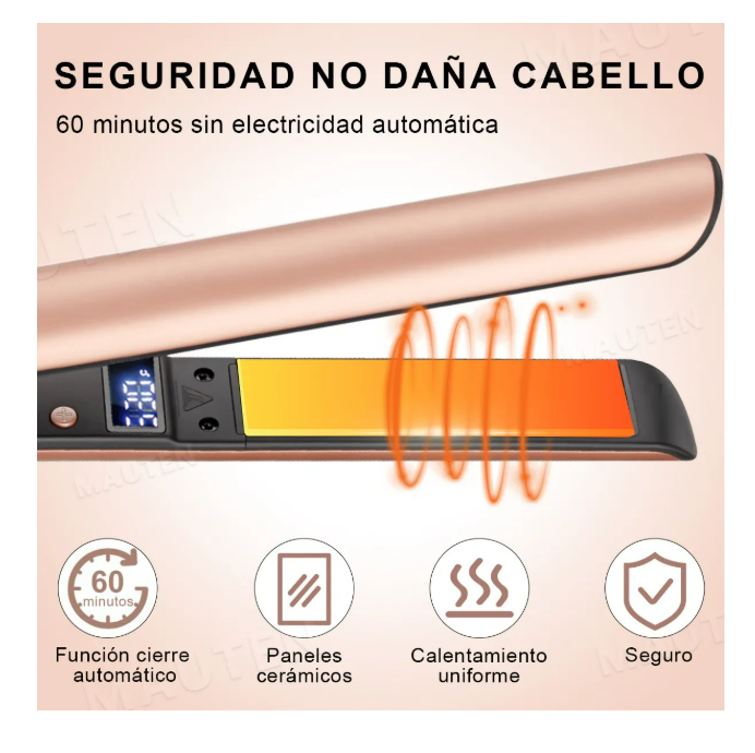 Foto 2 | Plancha De Cabello Profesional De Cerámica 2 En 1 Para Pelo