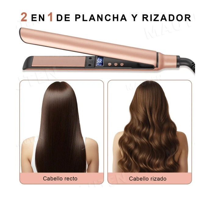 Foto 4 | Plancha De Cabello Profesional De Cerámica 2 En 1 Para Pelo