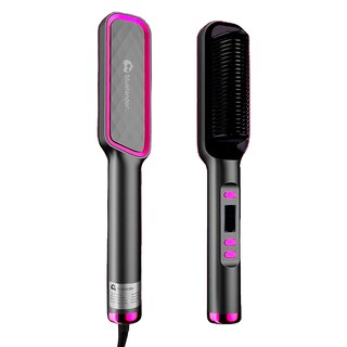 Foto 2 | Cepillo Alisador Para Cabello Calentamiento Rápido Con Clips Y Liga Incluidos (gris/rosa) Bluelander