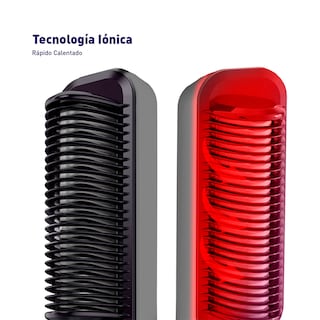 Foto 3 | Cepillo Alisador Para Cabello Calentamiento Rápido Con Clips Y Liga Incluidos (gris/rosa) Bluelander
