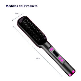 Foto 4 | Cepillo Alisador Para Cabello Calentamiento Rápido Con Clips Y Liga Incluidos (gris/rosa) Bluelander