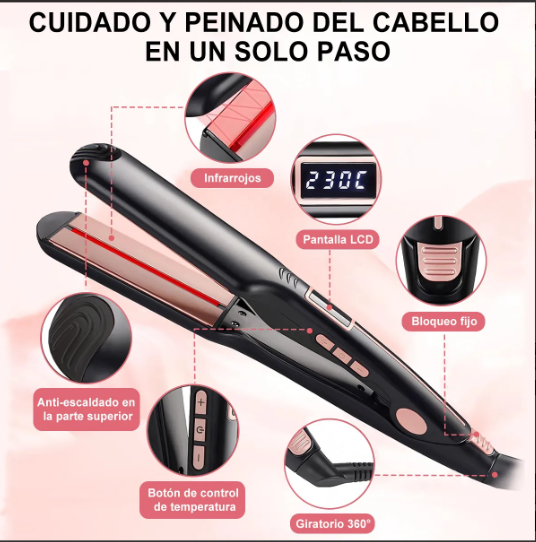 Foto 3 | Planchas De Cabello Profesional Infrarrojos Cerámica Alaciadoa Plachas Extras Anchas De 2 2 Pulgadas 26 Temperaturas