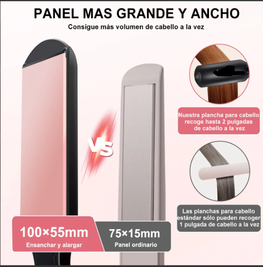 Foto 5 pulgar | Planchas De Cabello Profesional Infrarrojos Cerámica Alaciadoa Plachas Extras Anchas De 2 2 Pulgadas 26 Temperaturas