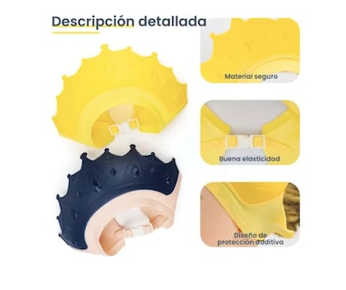 Foto 3 | 2pz Gorro De Ducha Ajustable Xtellar Para Proteger Los Ojos Del Bebé
