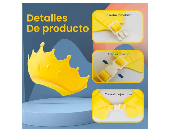 Foto 5 pulgar | 2pz Gorro De Ducha Ajustable Xtellar  Para Proteger Los Ojos Del Bebé