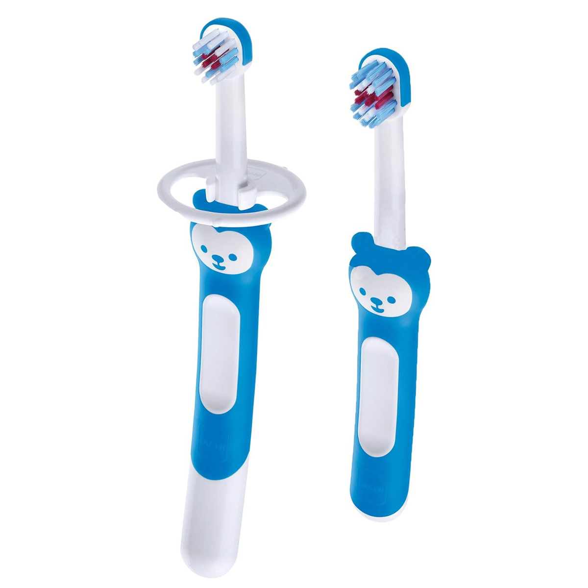 Cepillo De Dientes Mam Baby Learn To Brush 2pz Azul