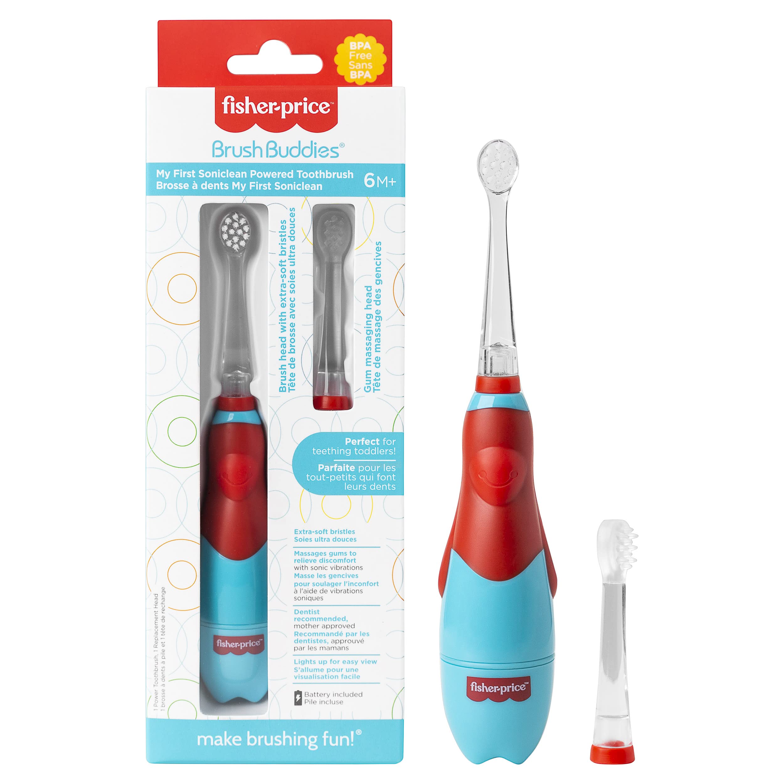 Cepillo De Dientes Eléctrico Fisher-price My First Soniclean Baby - Venta Internacional.