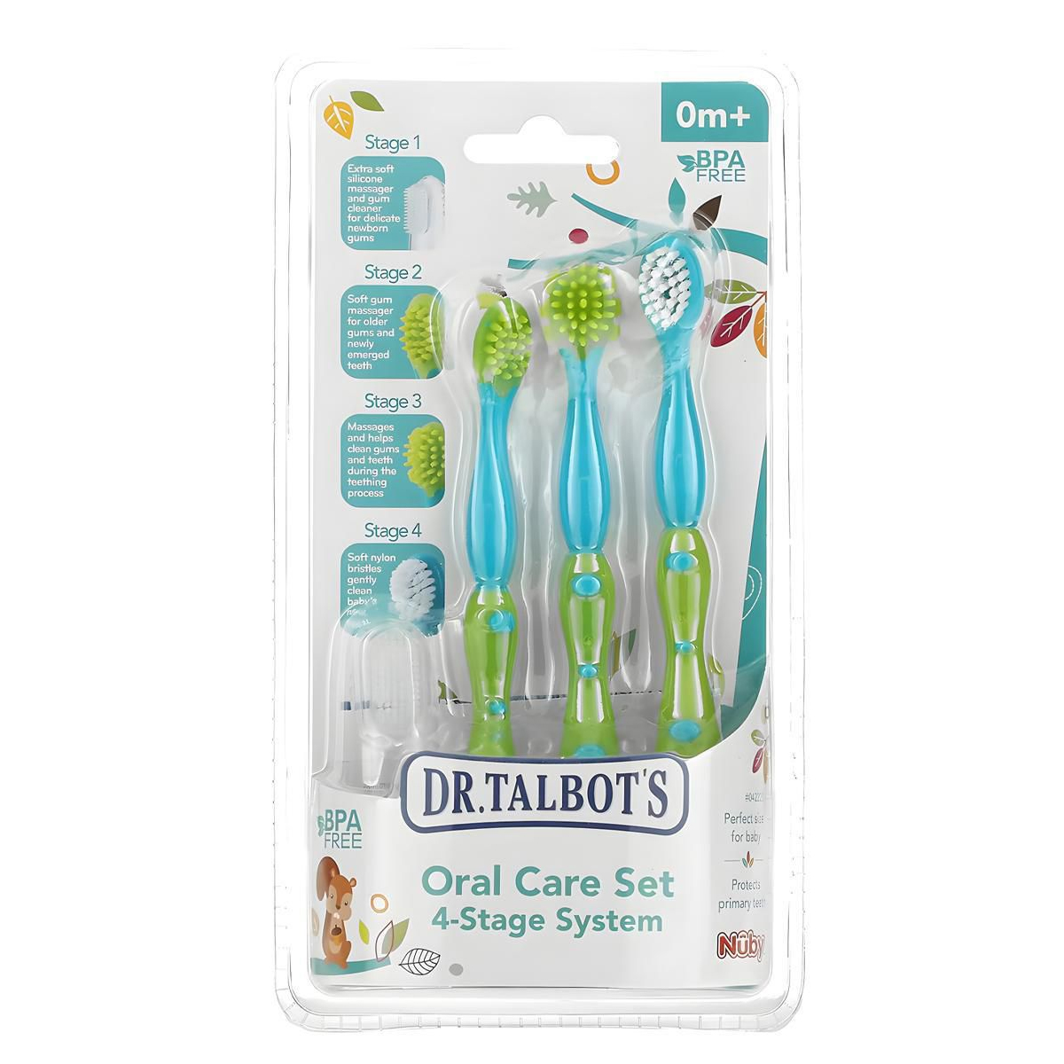 Foto 3 | Set Cepillo Oral 4 Etapas Dr. Talbots Azul Verde