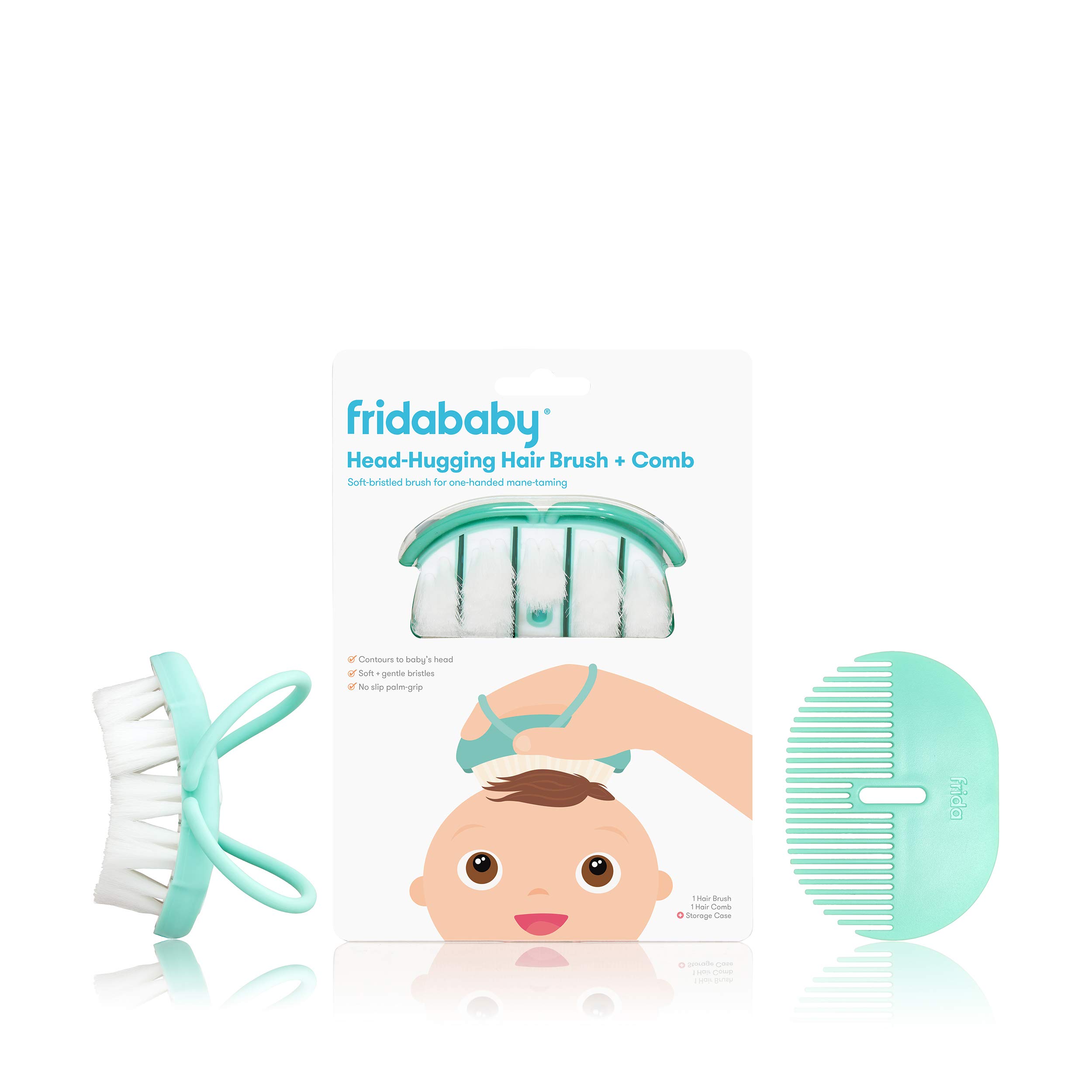 Foto 2 pulgar | Set De Cepillos Para Bebés Que Abrazan La Cabeza Y Peines Para Peinar Frida Baby - Venta Internacional