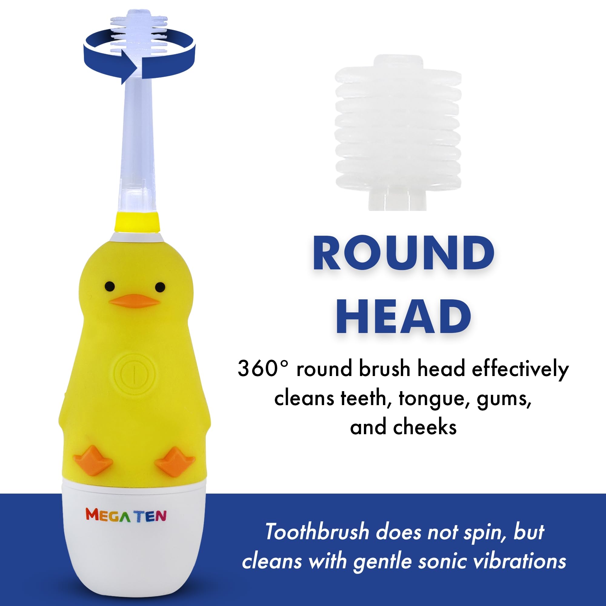 Foto 4 pulgar | Cepillo De Dientes Eléctrico Brilliant Oral Care Kids Sonic Duck 3+ - Venta Internacional.