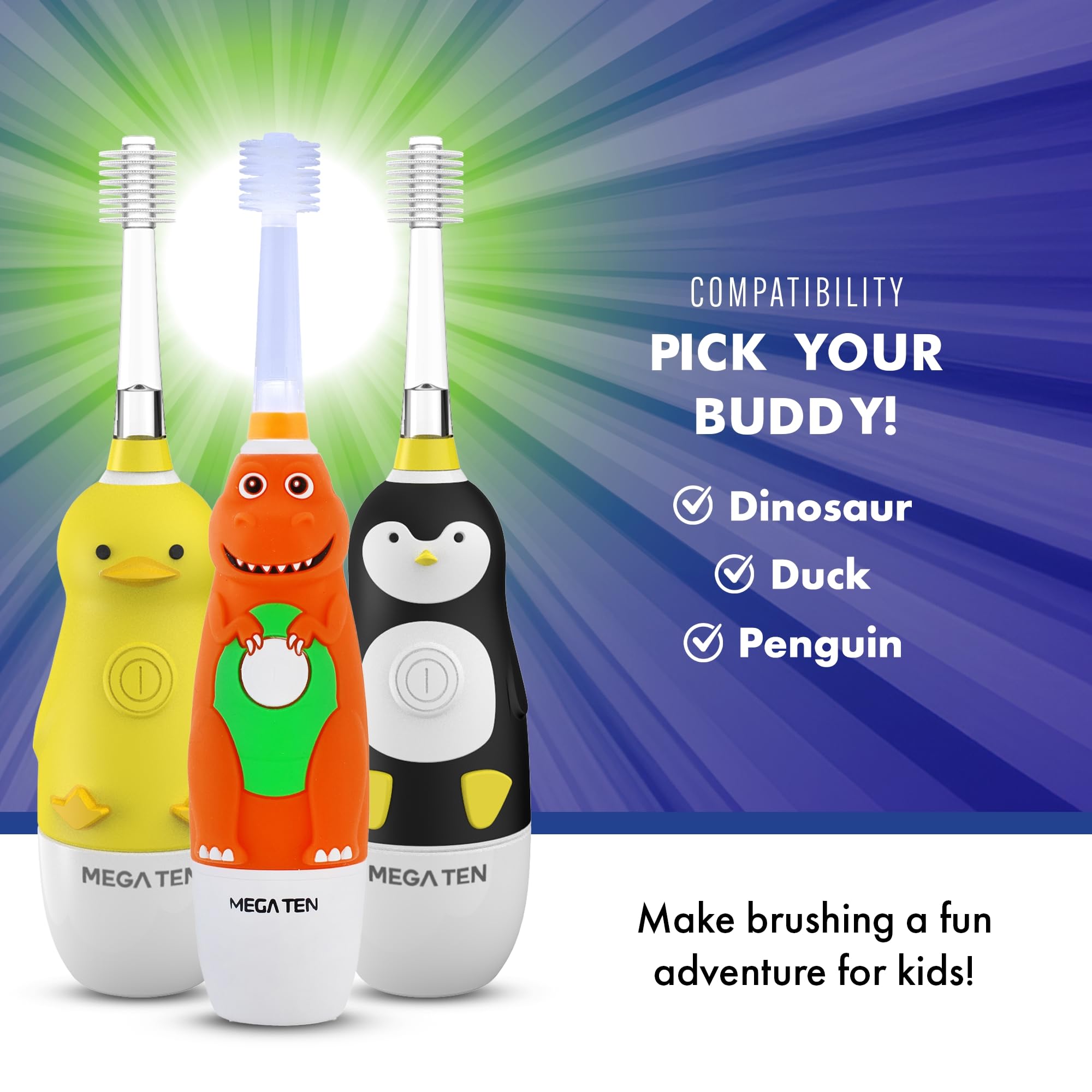 Foto 7 pulgar | Cepillo De Dientes Eléctrico Brilliant Oral Care Kids Sonic Duck 3+ - Venta Internacional.