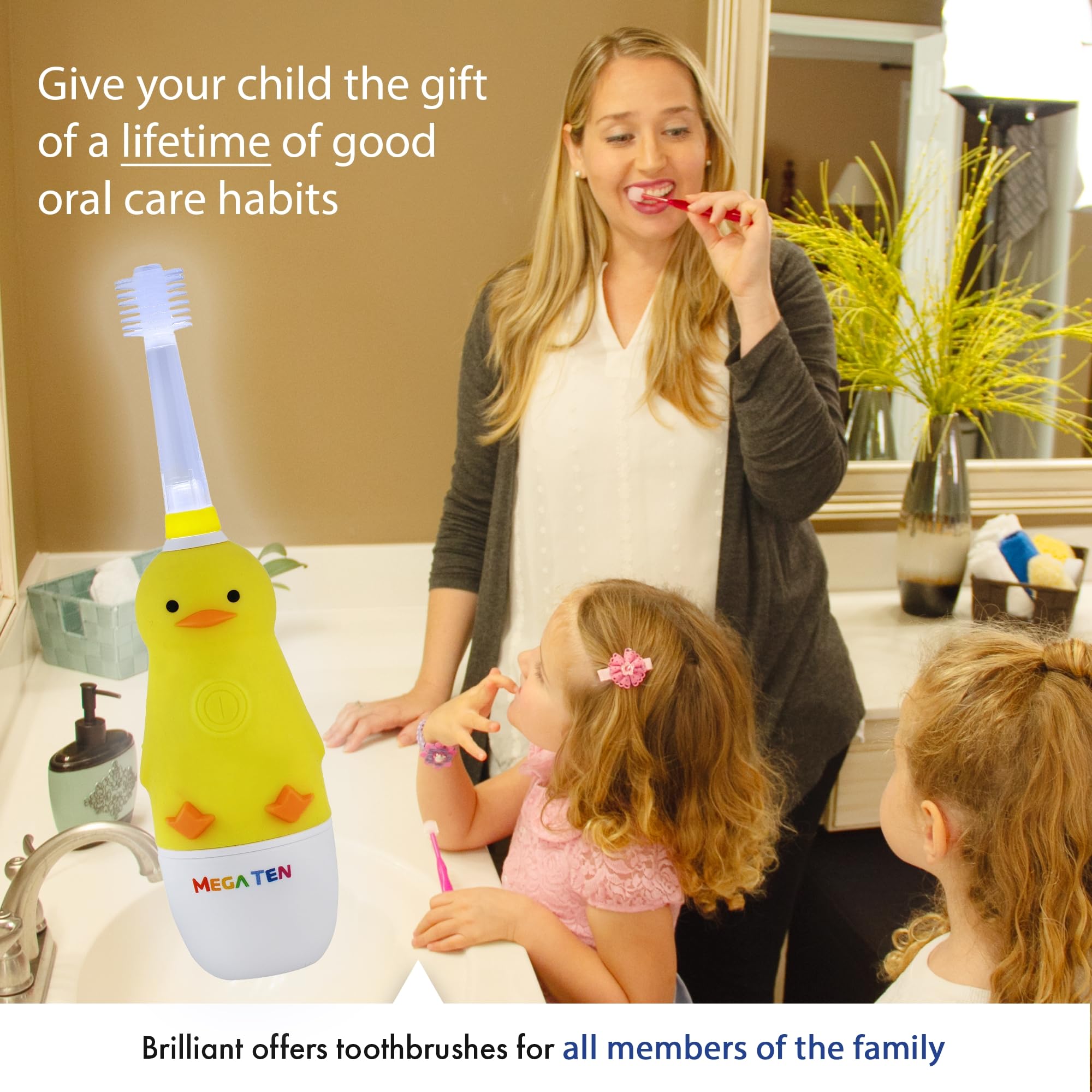 Foto 8 pulgar | Cepillo De Dientes Eléctrico Brilliant Oral Care Kids Sonic Duck 3+ - Venta Internacional.