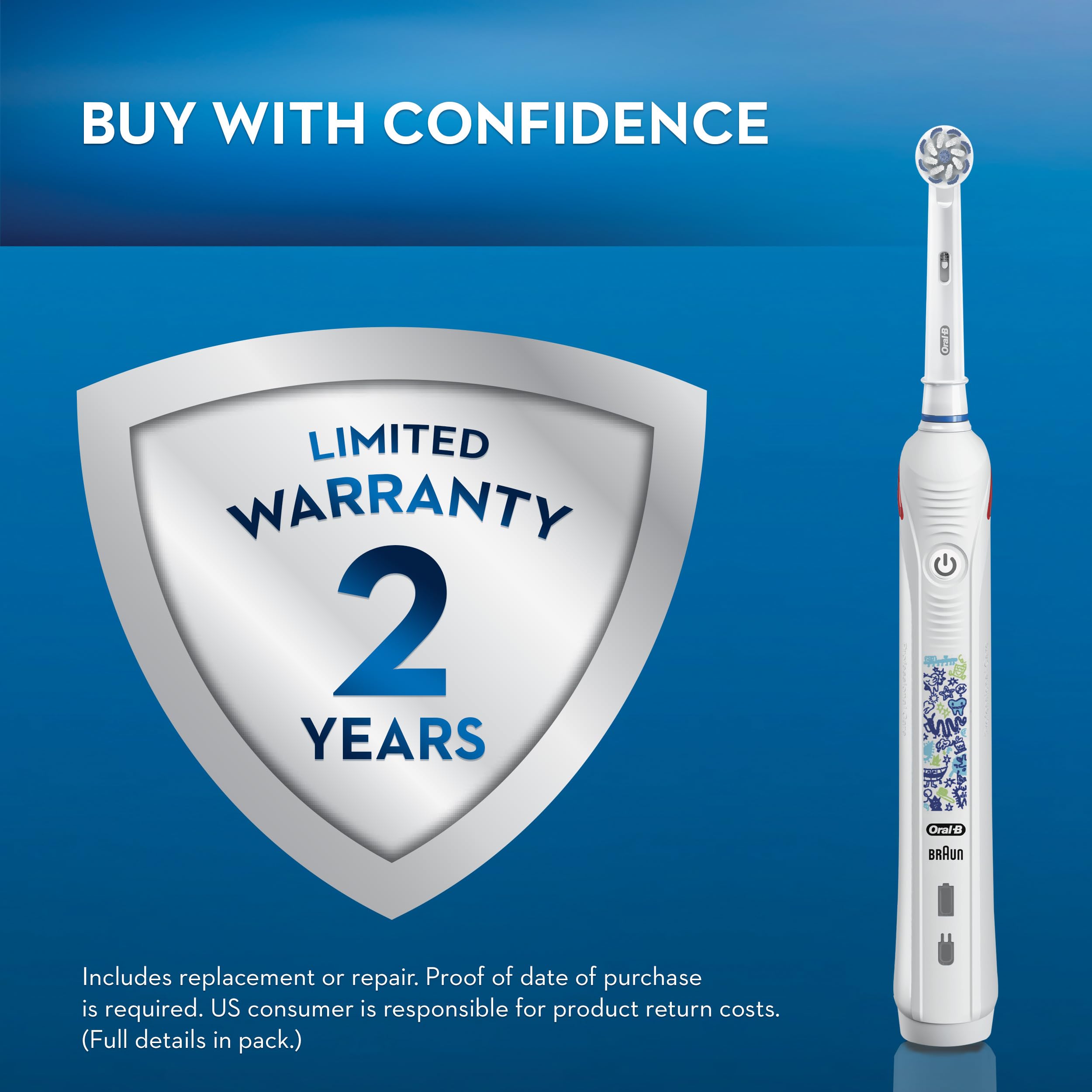 Foto 4 | Cepillo De Dientes Eléctrico Oral-b Kids Con Sensor De Presión Galaxy - Venta Internacional.