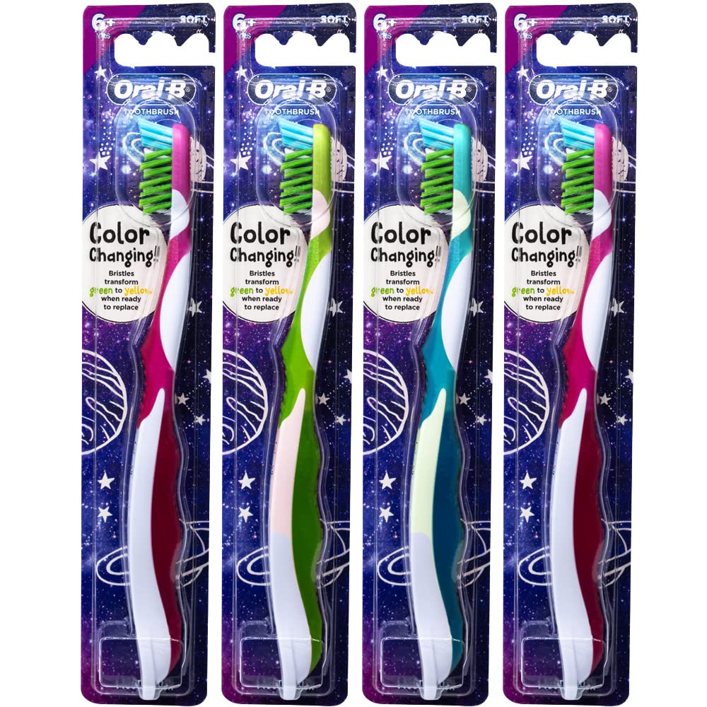 Cepillos de Dientes Oral-B Color Changing 4 Piezas-Venta Internacional