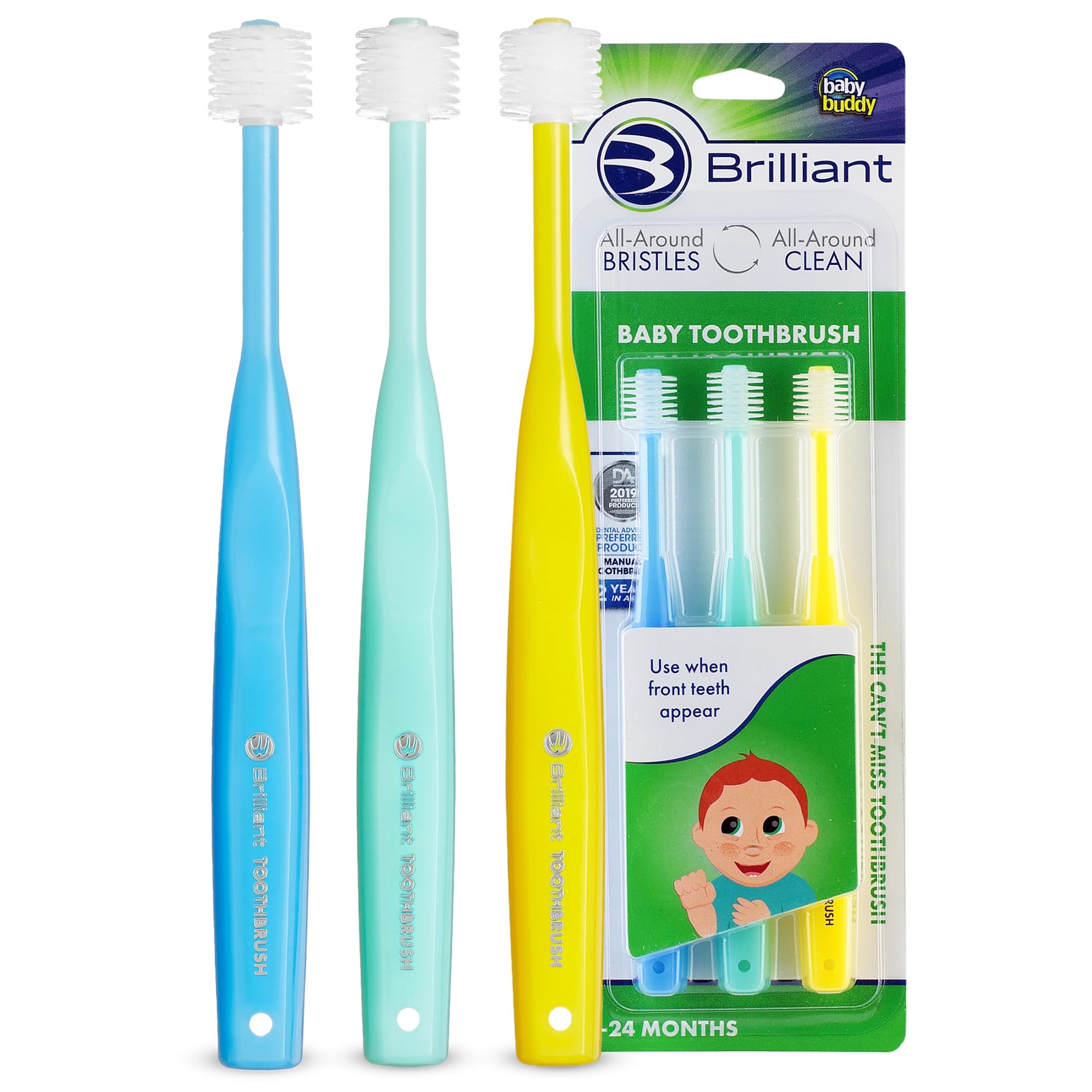 Cepillo de Dientes Brilliant 3 Piezas-Venta Internacional