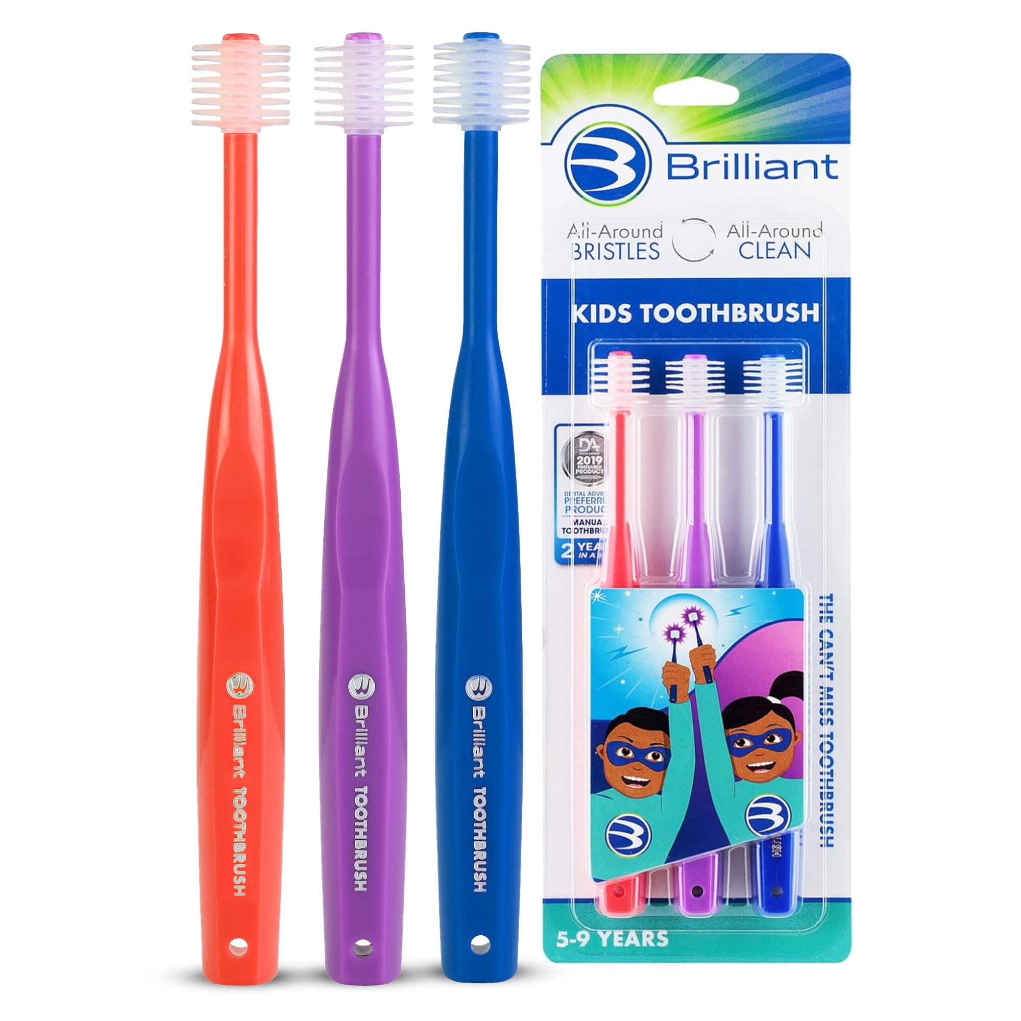 Cepillo de Dientes Brilliant 3 Piezas-Venta Internacional