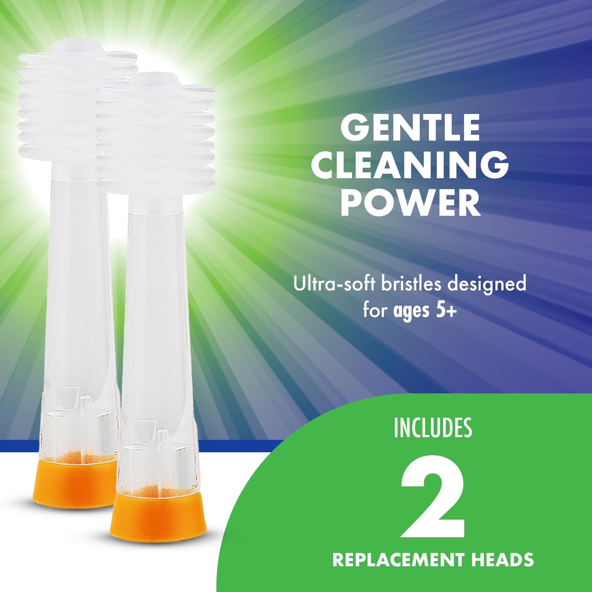 Foto 3 pulgar | Cabezal de Repuesto Suave para Cepillo de Dientes Sónico Brilliant Oral Care Kids 2 Piezas - Venta Internacional