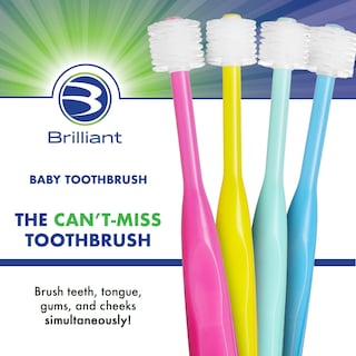 Foto 2 | Cepillo De Dientes Brilliant Oral Care Baby Soft Bristles 0-2 Años Paquete De 3 - Venta Internacional.